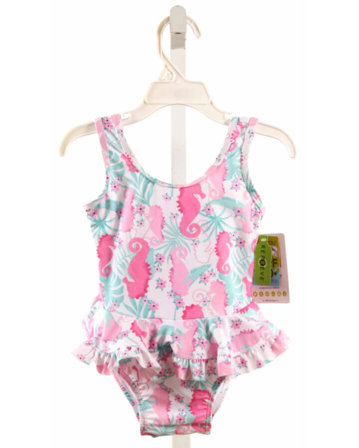 FLAP HAPPY  PINK  1-PIECE SWIMSUIT WITH RUFFLE