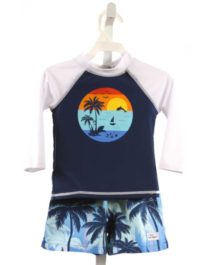 FLAP HAPPY  NAVY  PRINTED DESIGN SWIM SET