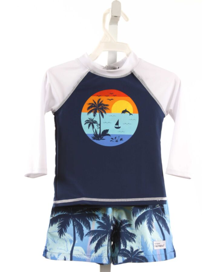 FLAP HAPPY  NAVY  PRINTED DESIGN SWIM SET