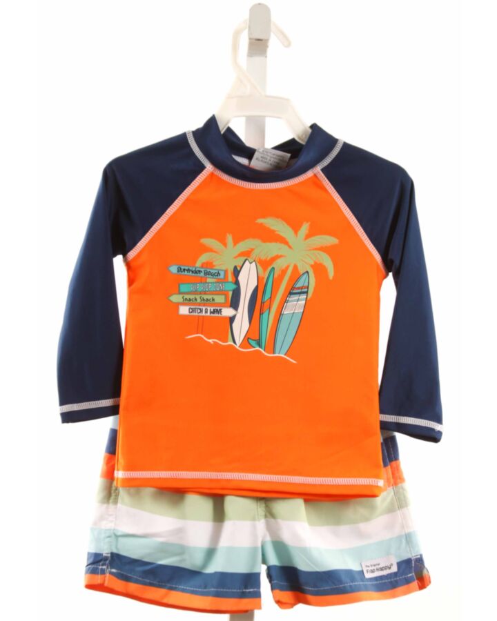 FLAP HAPPY  ORANGE  PRINTED DESIGN SWIM SET