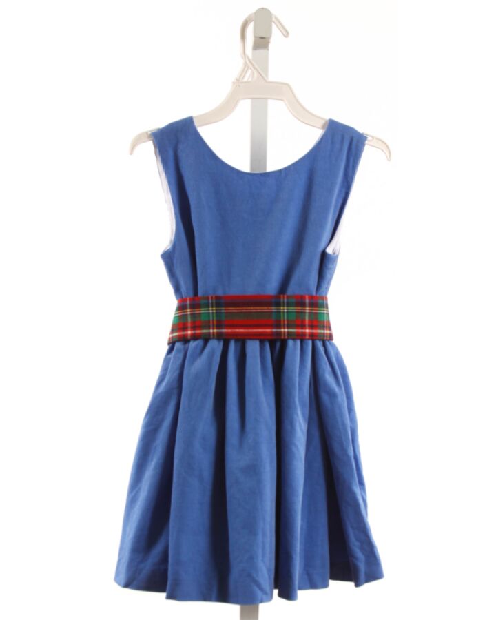 BROWN BOWEN  BLUE CORDUROY  PARTY DRESS