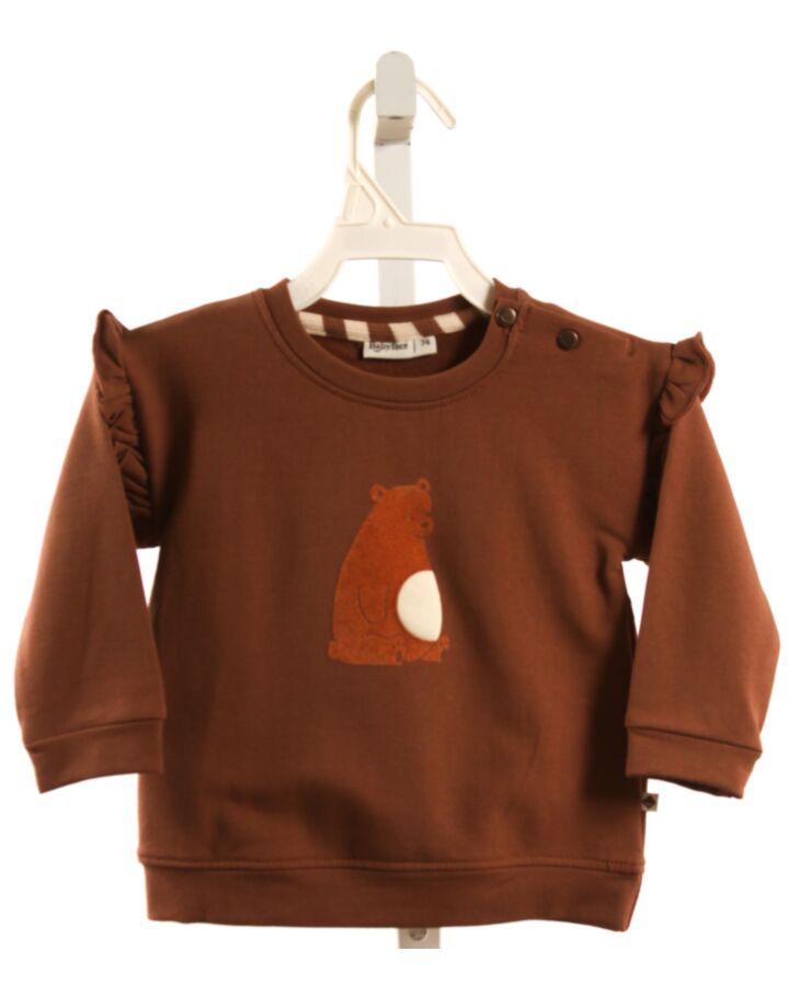 BABYFACE  BROWN  PRINT  SWEATER WITH RUFFLE