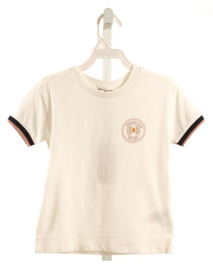 MILES THE LABEL  WHITE  KNIT SS SHIRT