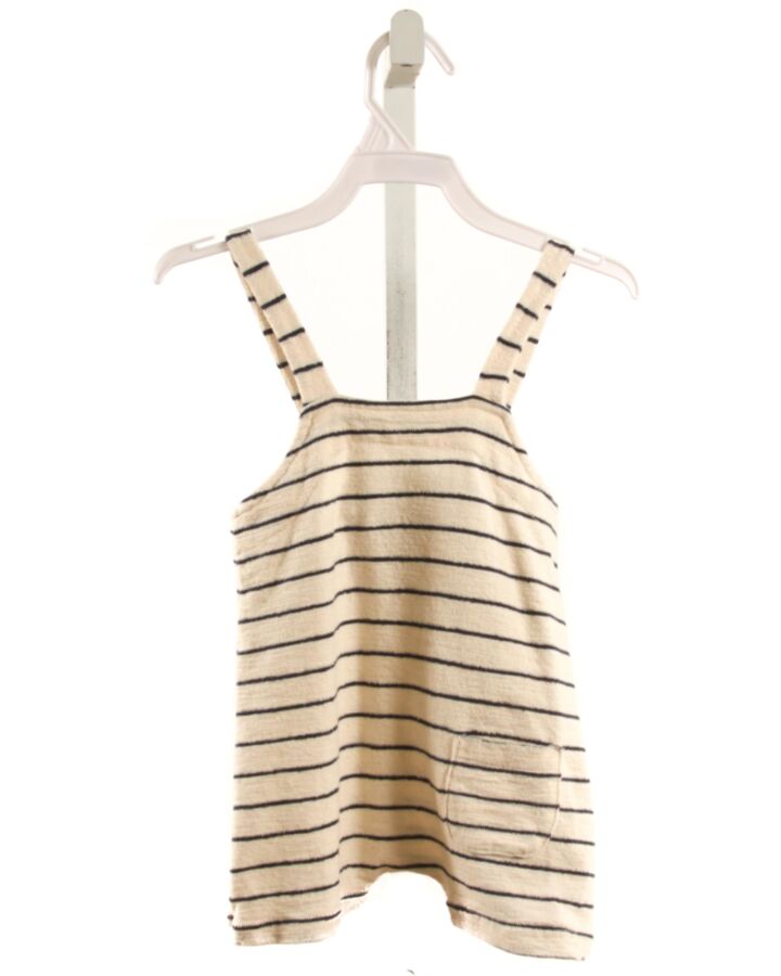 BEAN'S  CREAM FLEECE STRIPED  KNIT SHORTALL