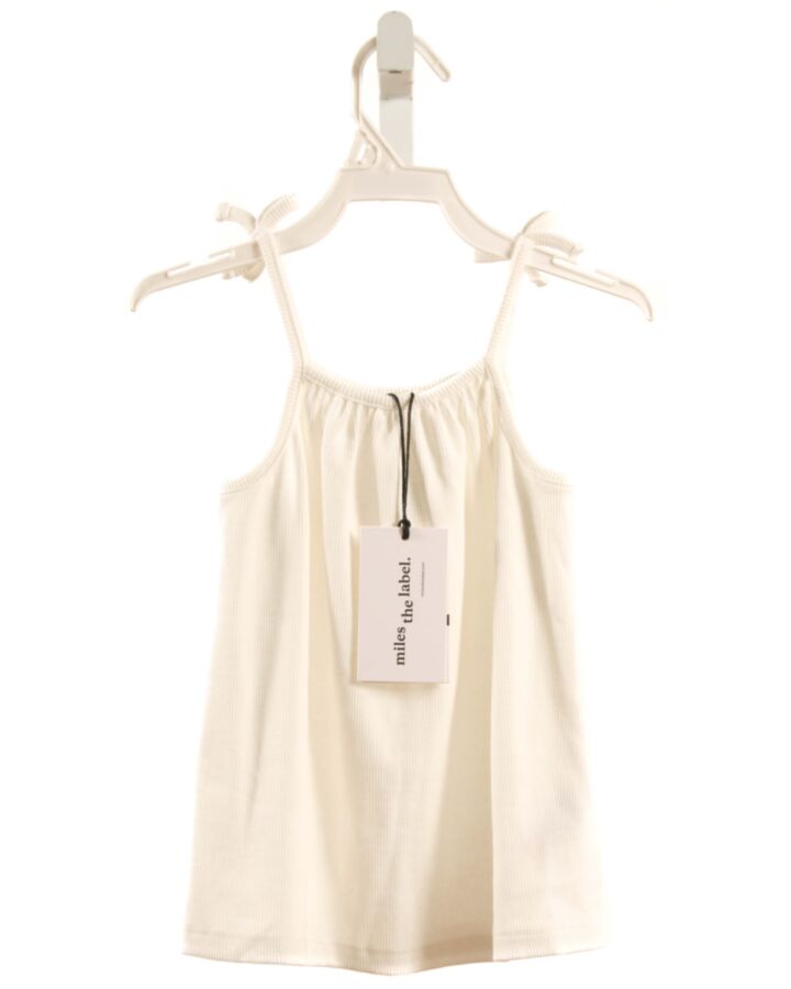 MILES THE LABEL  WHITE KNIT  SLEEVELESS SHIRT