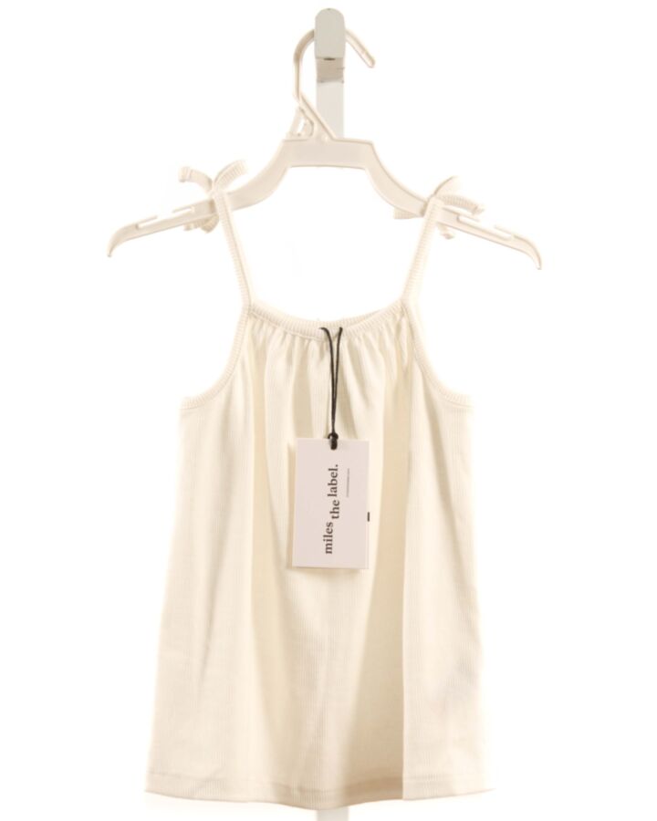 MILES THE LABEL  WHITE KNIT  SLEEVELESS SHIRT