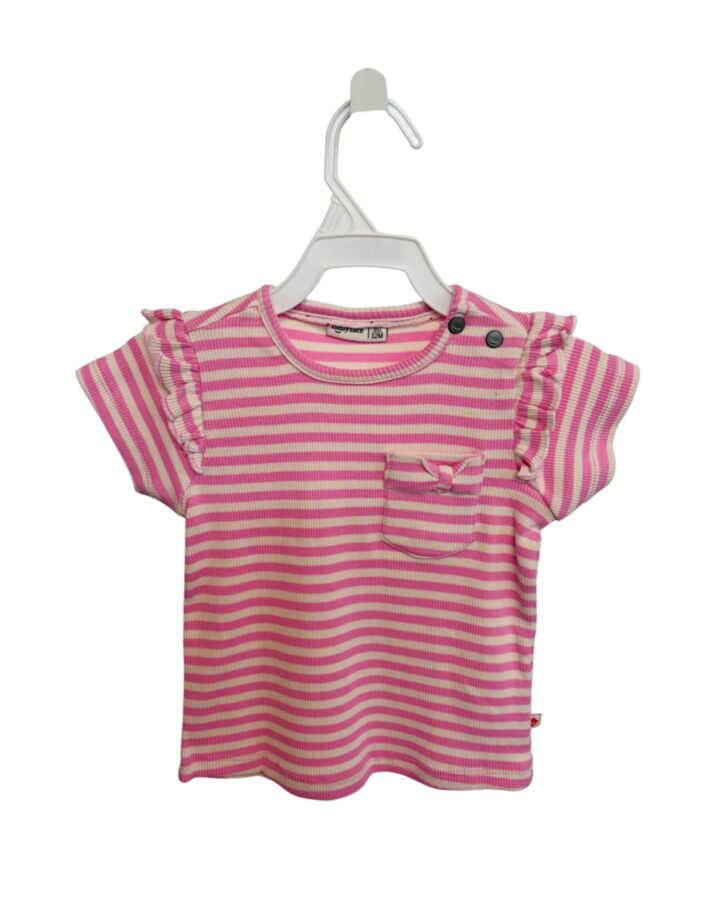 BABYFACE  PINK  STRIPED  KNIT SS SHIRT