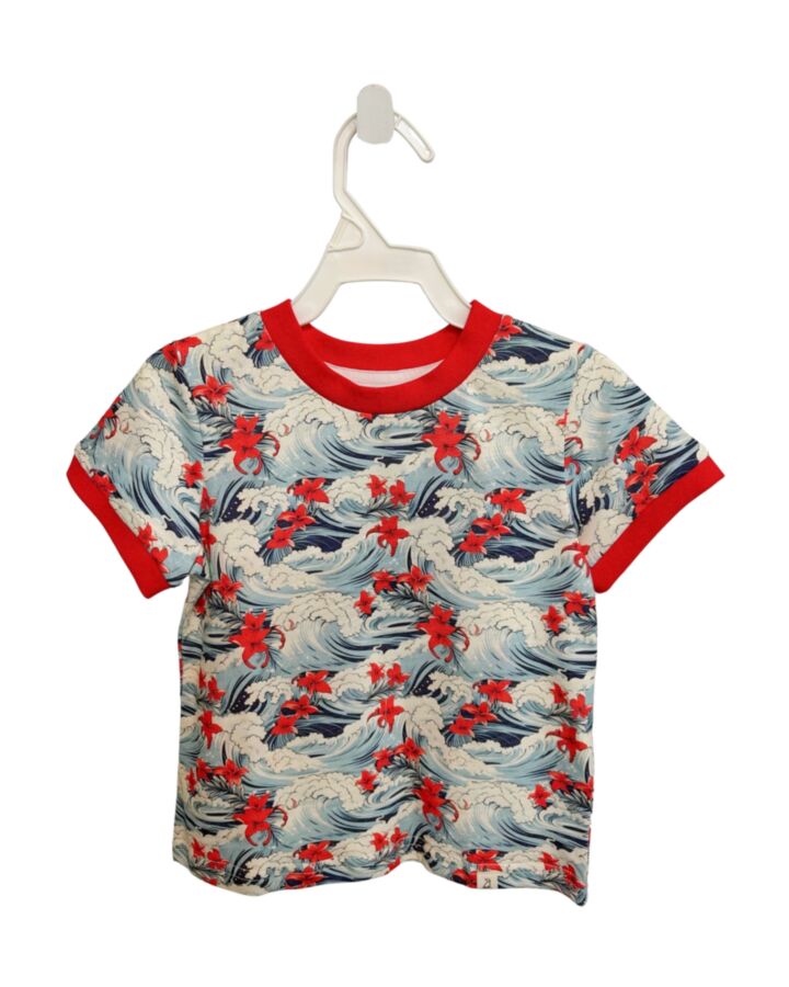 ME + HENRY  RED   PRINTED DESIGN KNIT SS SHIRT