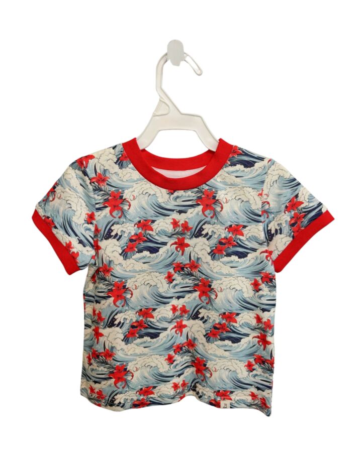 ME + HENRY  RED   PRINTED DESIGN KNIT SS SHIRT