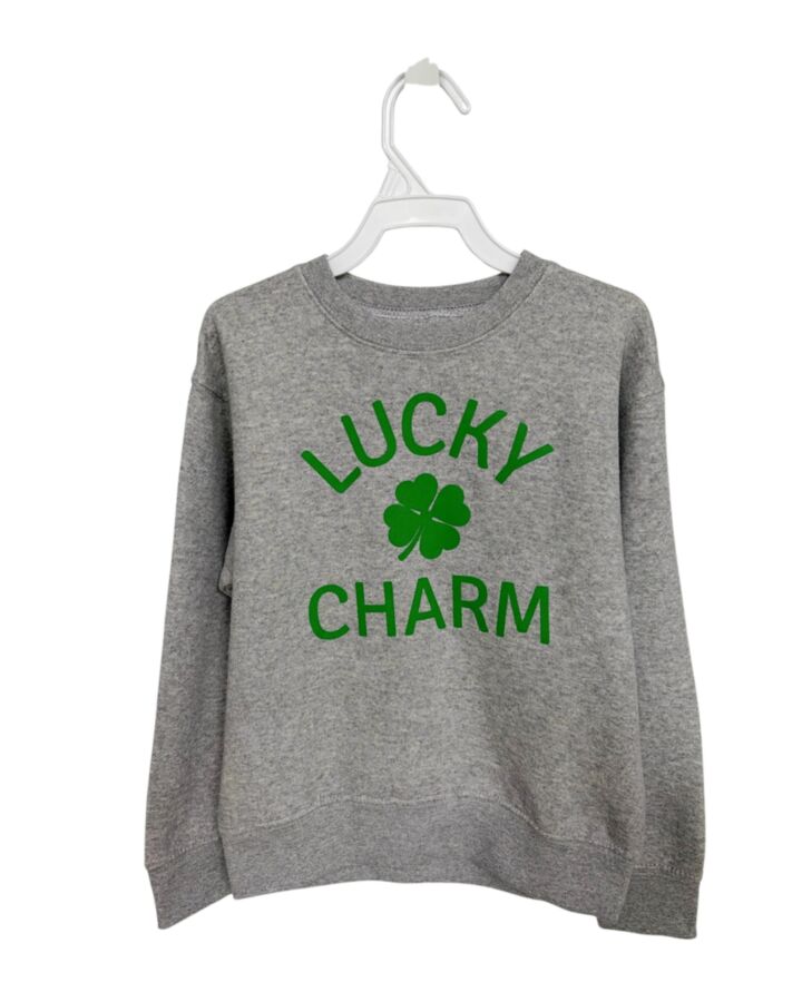 SWEET WINK  GRAY   PRINTED DESIGN PULLOVER