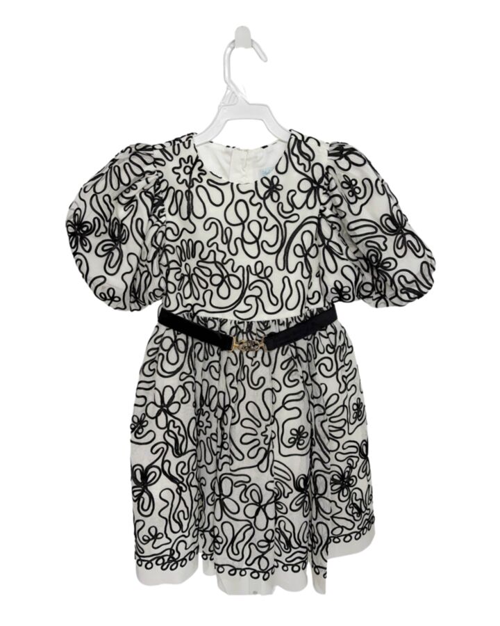 ABEL &LULA  BLACK TULLE  EMBROIDERED PARTY DRESS