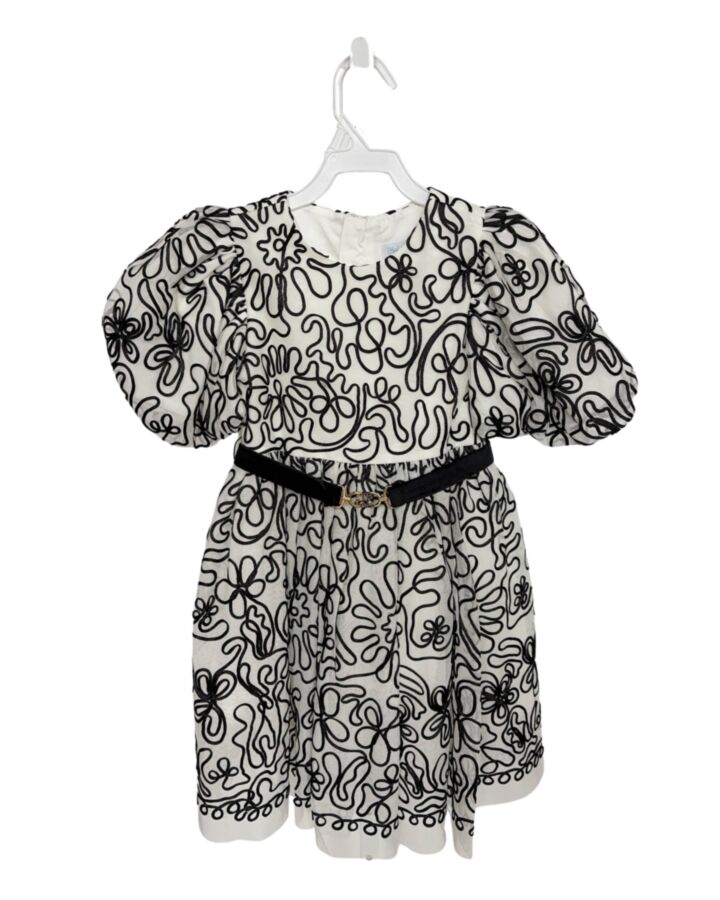 ABEL &LULA  BLACK TULLE  EMBROIDERED PARTY DRESS
