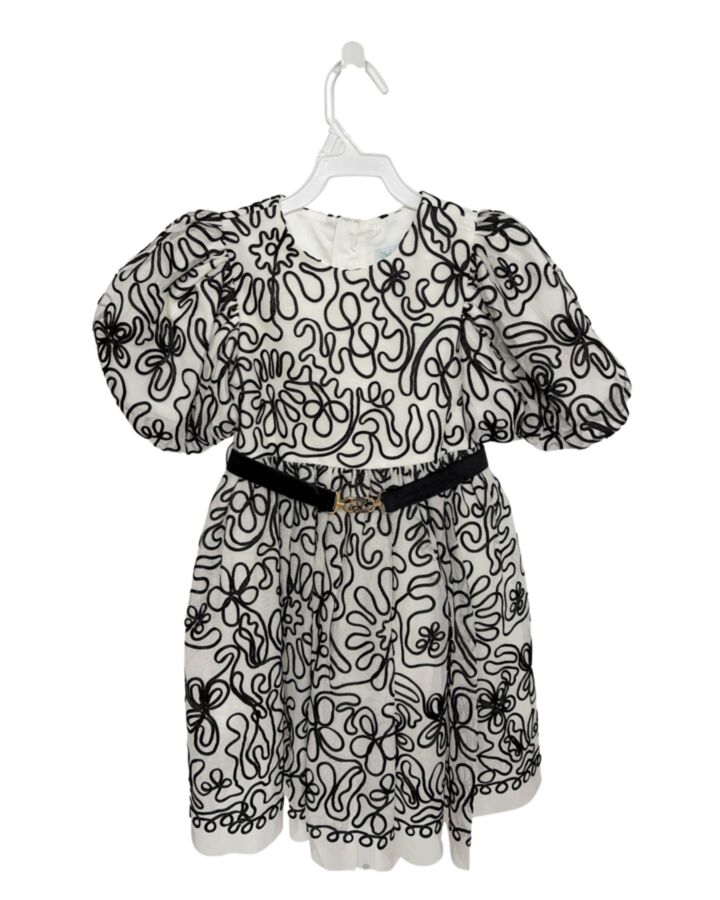 ABEL &LULA  BLACK TULLE  EMBROIDERED PARTY DRESS