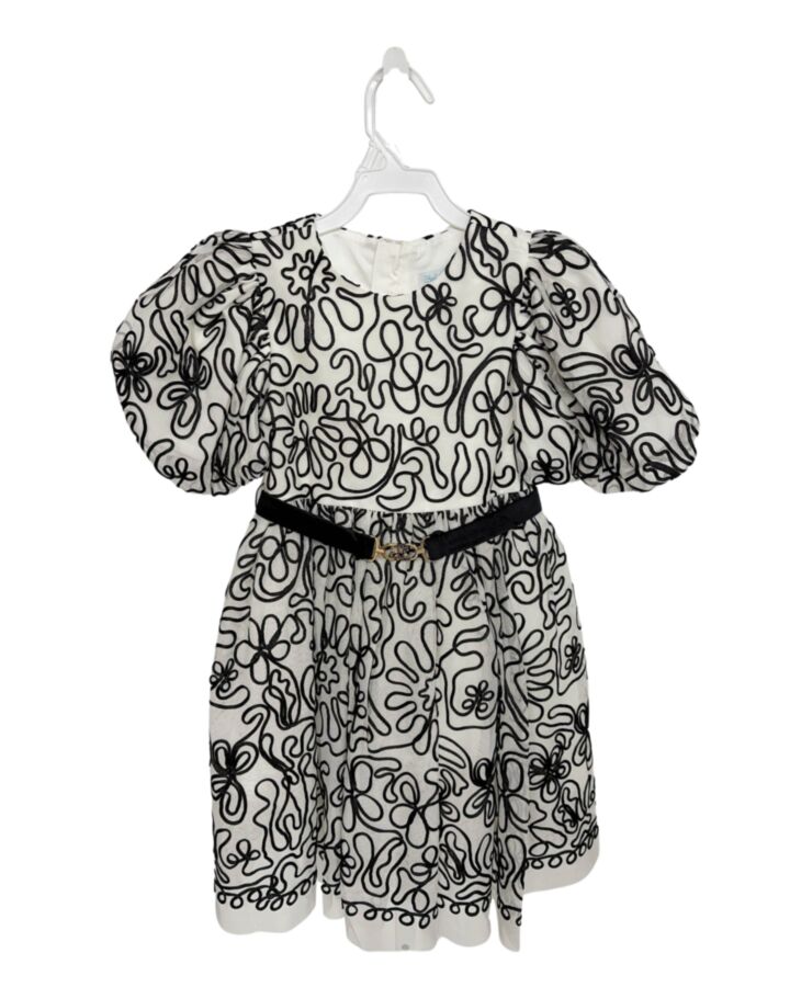 ABEL &LULA  BLACK TULLE  EMBROIDERED PARTY DRESS