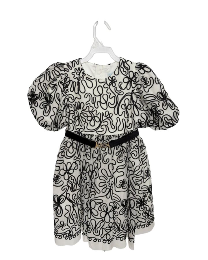 ABEL &LULA  BLACK TULLE  EMBROIDERED PARTY DRESS