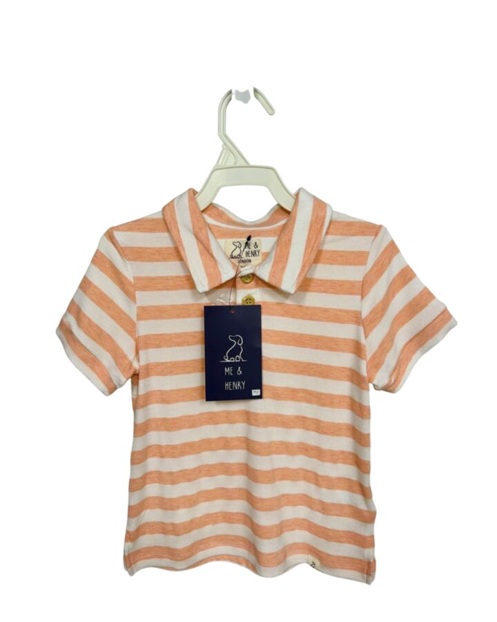 ME + HENRY  ORANGE  STRIPED  DRESS SHIRT