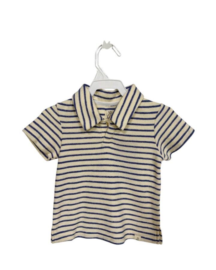 ME + HENRY  BLUE TERRY CLOTH STRIPED  SHIRT-SS