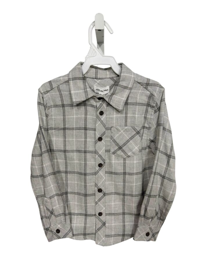 MILES THE LABEL  GRAY  PLAID  DRESS SHIRT