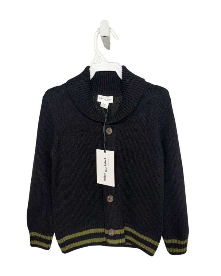 MILES THE LABEL  BLACK    CARDIGAN