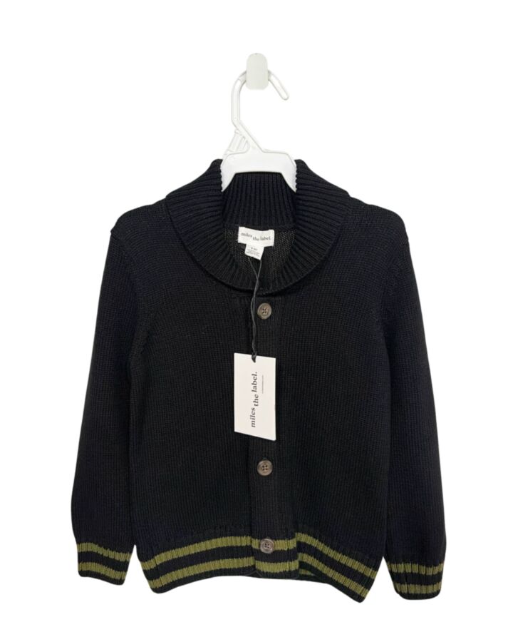 MILES THE LABEL  BLACK    CARDIGAN
