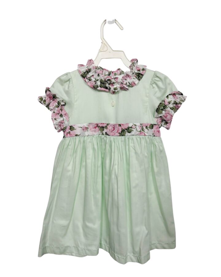 PATACHOU  MINT  FLORAL  PARTY DRESS WITH RUFFLE