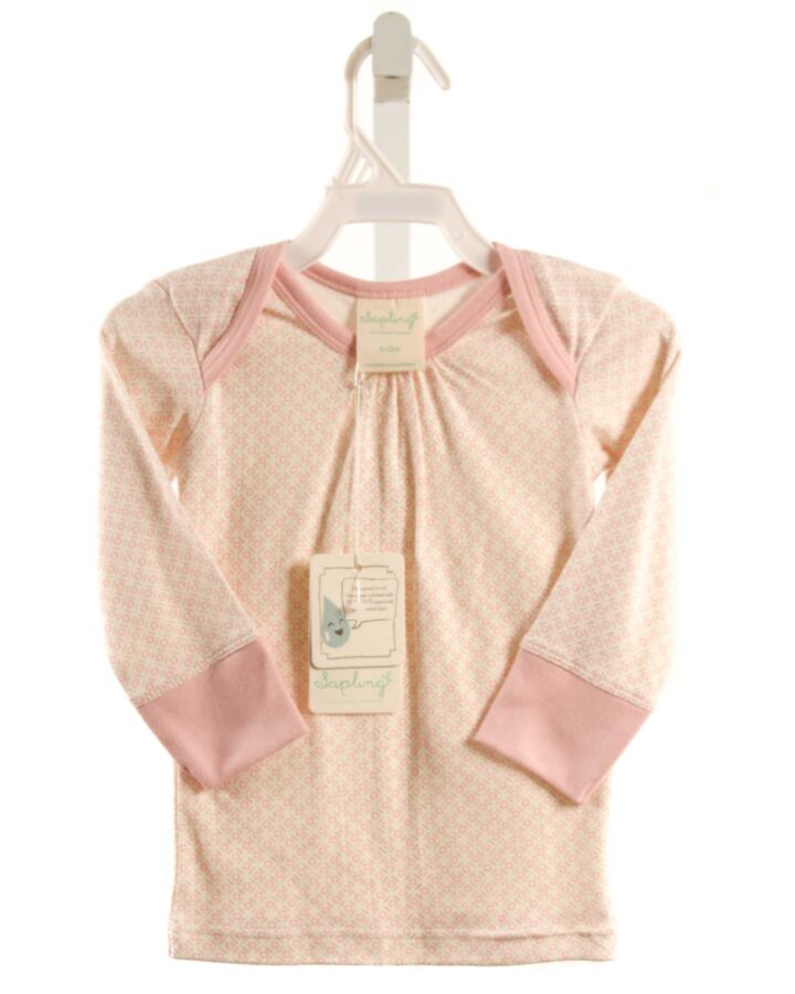 SAPLING  PINK  PRINTED DESIGN KNIT LS SHIRT