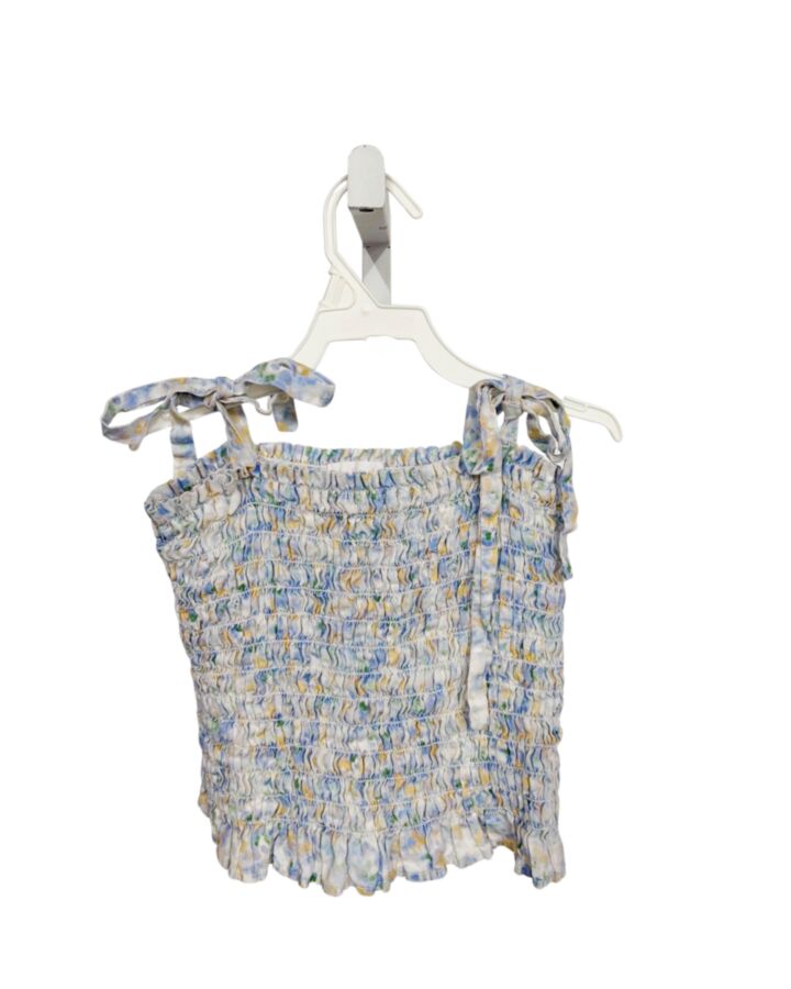 BELLA DAHL  BLUE  FLORAL  SLEEVELESS SHIRT