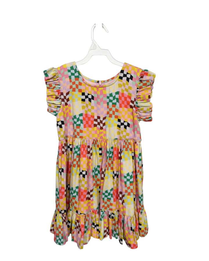 PINK CHICKEN  MULTI-COLOR  CHECK  DRESS