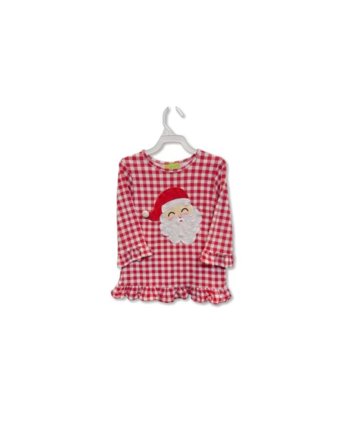 CLASSIC WHIMSY  RED  GINGHAM APPLIQUED KNIT LS SHIRT