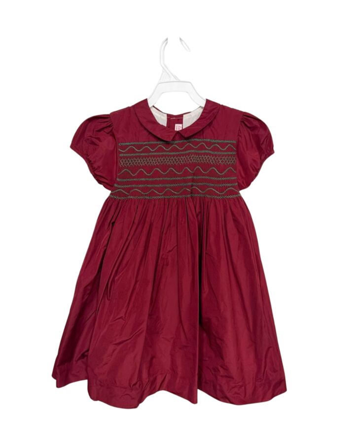LA COQUETA  RED   SMOCKED PARTY DRESS