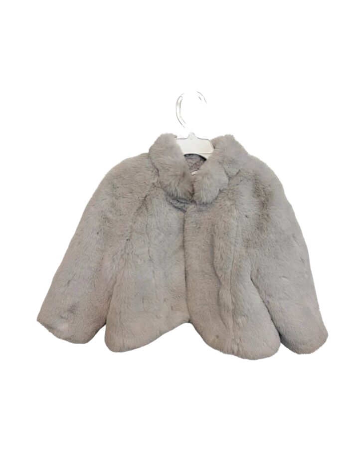 THE LITTLE WHITE COMPANY  GRAY FLEECE   DRESSY OUTERWEAR