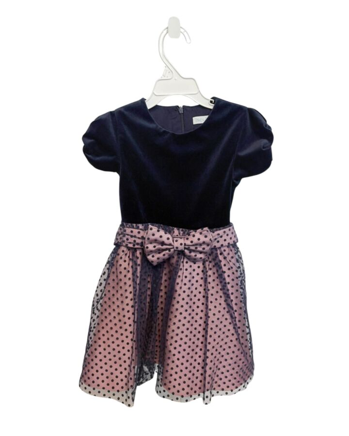 ABEL & LULA  BLUE VELVET POLKA DOT  PARTY DRESS