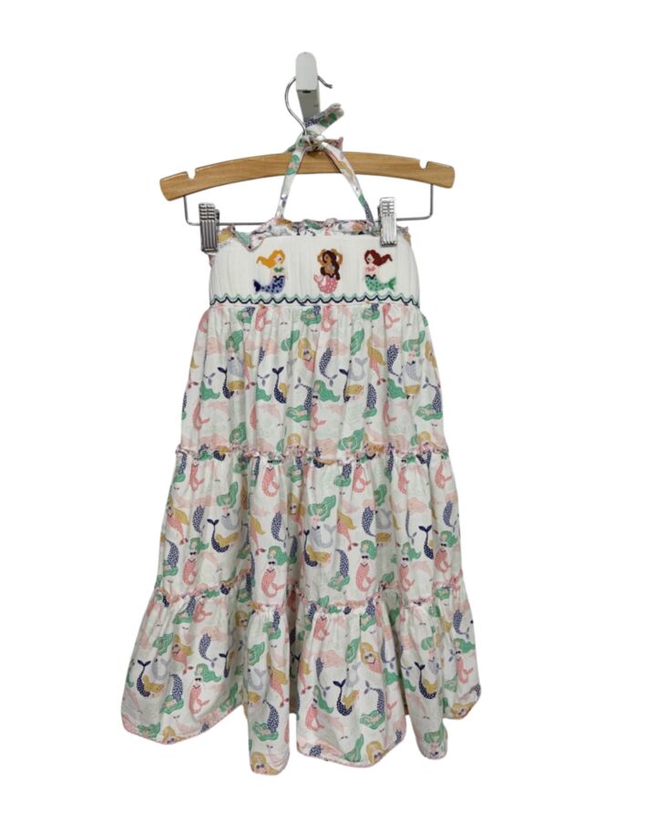 SHRIMP & GRITS  LT PINK   SMOCKED DRESS WITH PICOT STITCHING