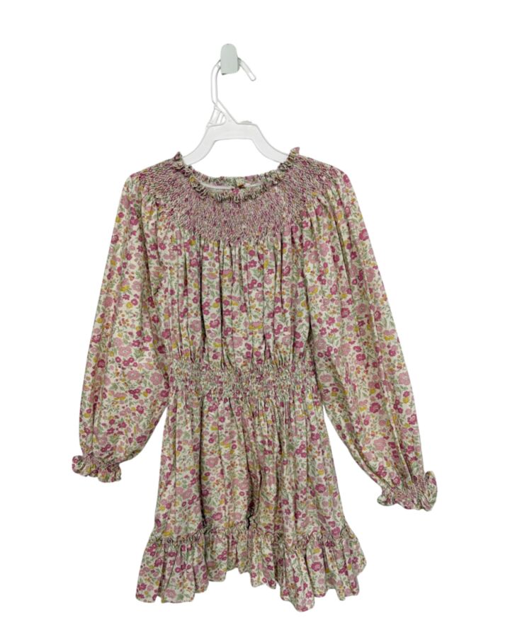 PEGGY GREEN  PINK  FLORAL SMOCKED DRESS