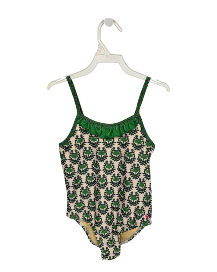 PINK CHICKEN  GREEN  FLORAL  1-PIECE SWIMSUIT
