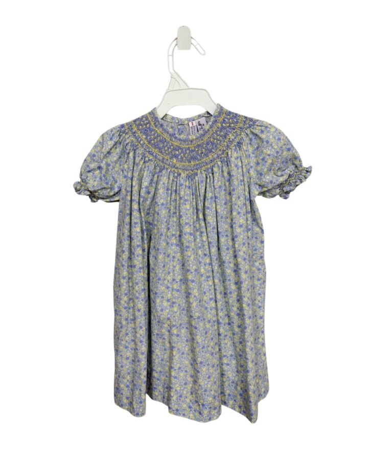 ORIENT EXPRESSED  BLUE  FLORAL SMOCKED DRESS
