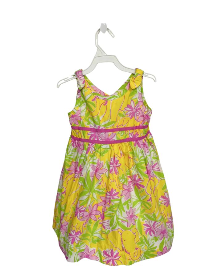 LILLY PULITZER  YELLOW  FLORAL PRINTED DESIGN DRESS