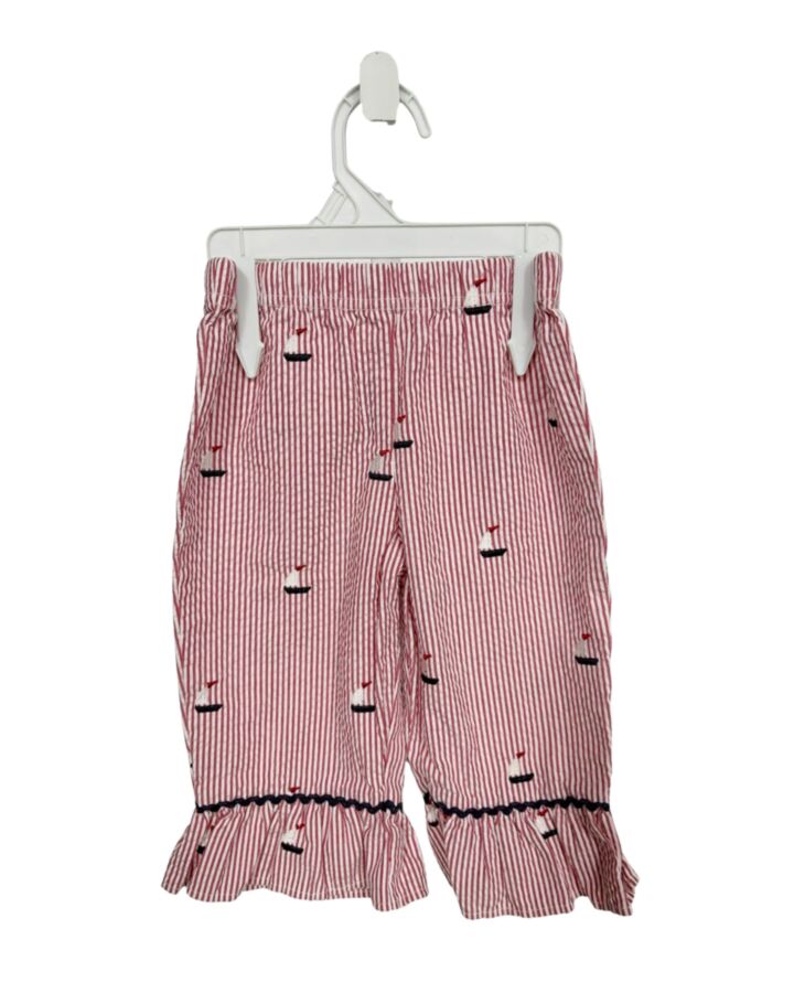KELLY'S KIDS  RED SEERSUCKER STRIPED  PANTS