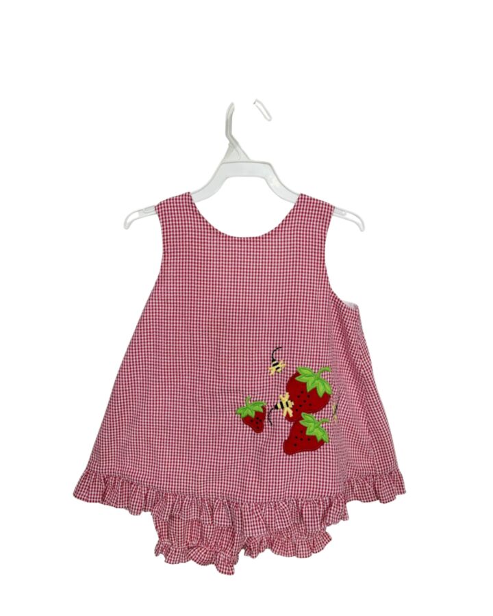 KELLY'S KIDS  RED SEERSUCKER GINGHAM  2-PIECE OUTFIT