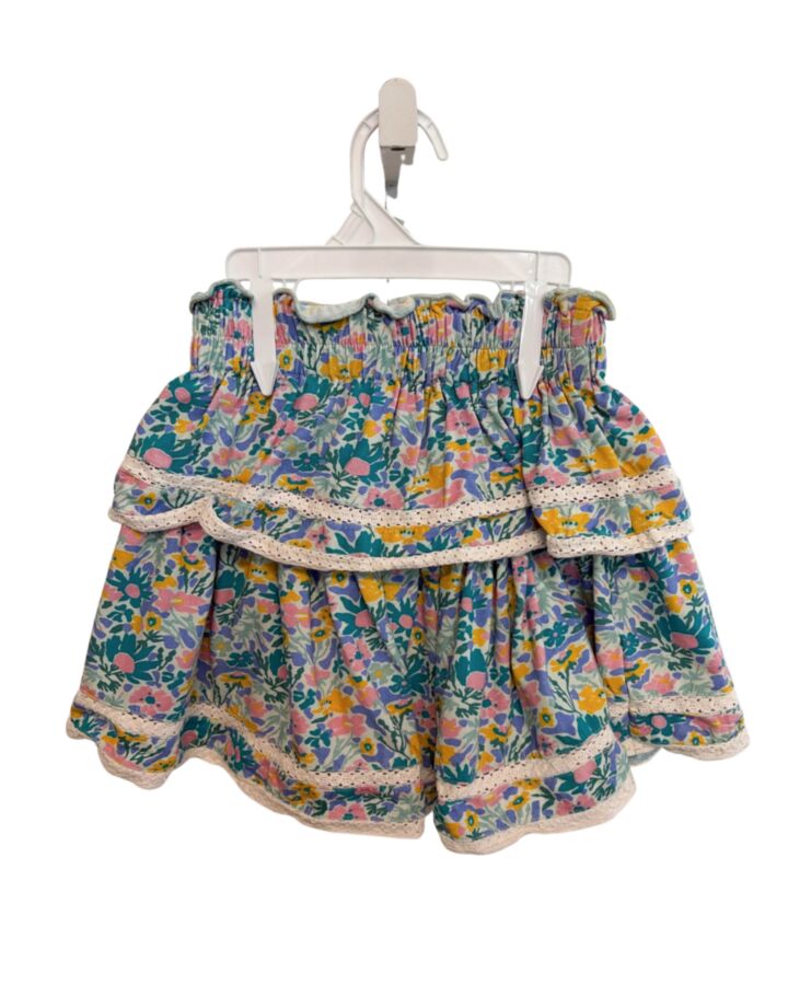 EYELET & IVY  BLUE  FLORAL  SKIRT WITH EYELET TRIM