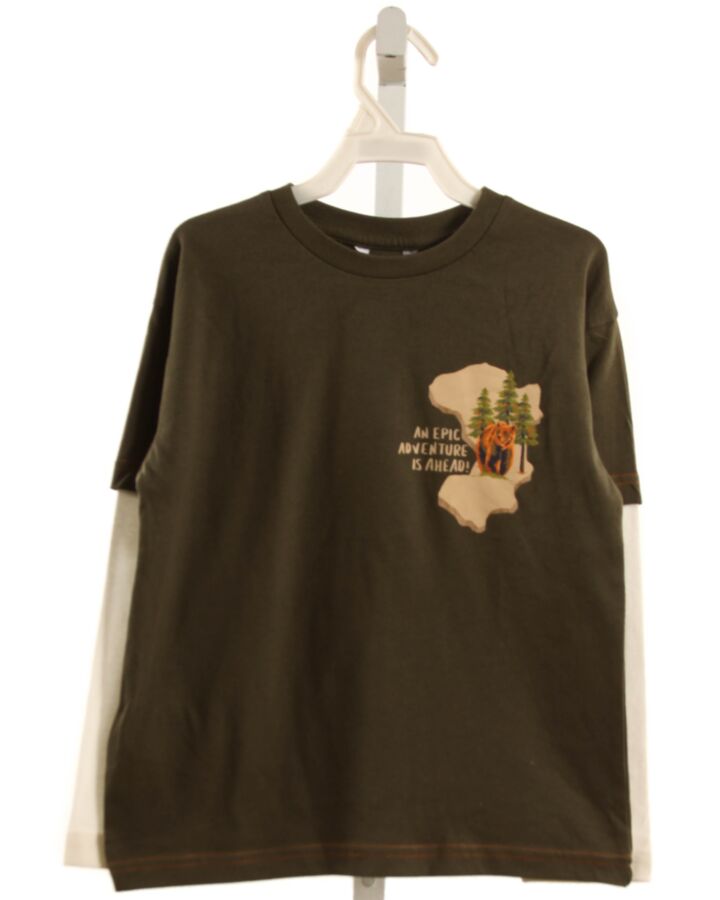 MAYORAL  FOREST GREEN   PRINTED DESIGN T-SHIRT