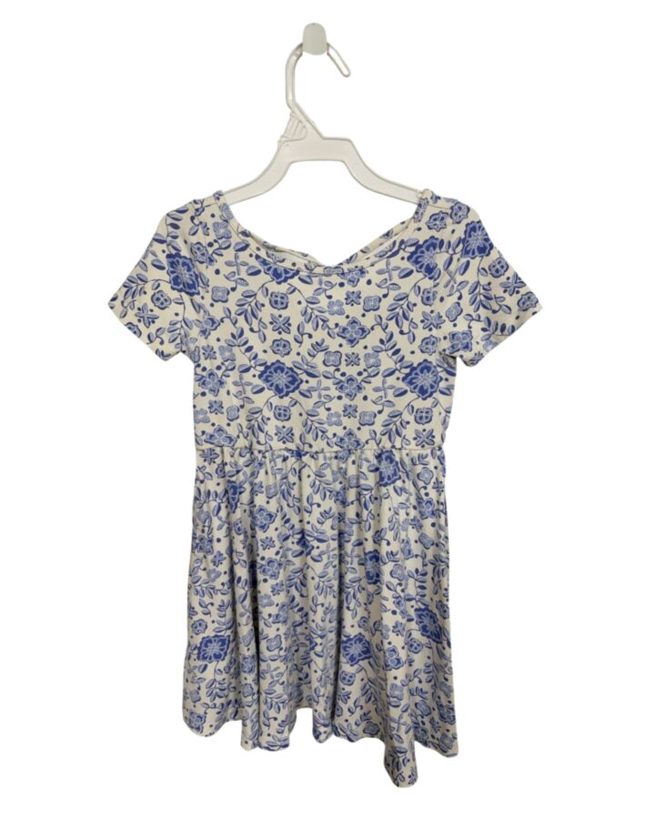 TEA  BLUE  FLORAL  KNIT DRESS
