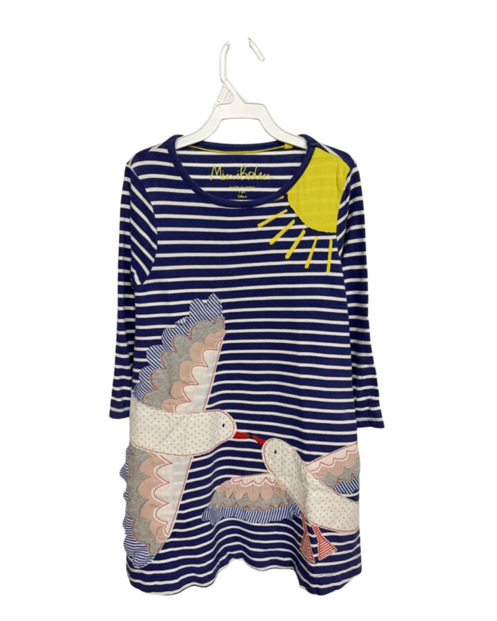 MINI BODEN  BLUE  STRIPED  KNIT DRESS