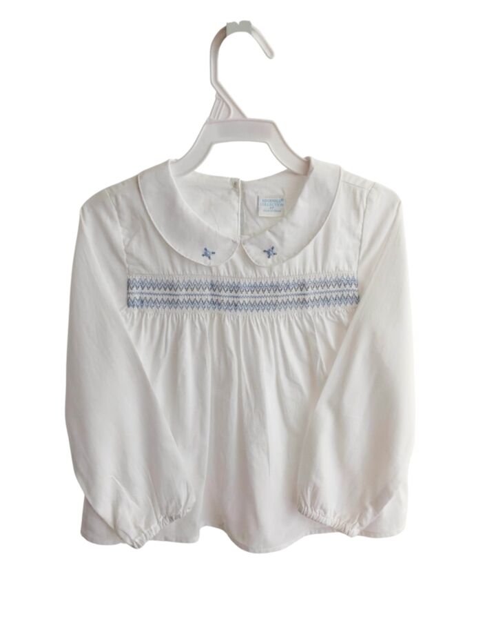 EDGEHILL COLLECTION  WHITE   SMOCKED DRESS SHIRT