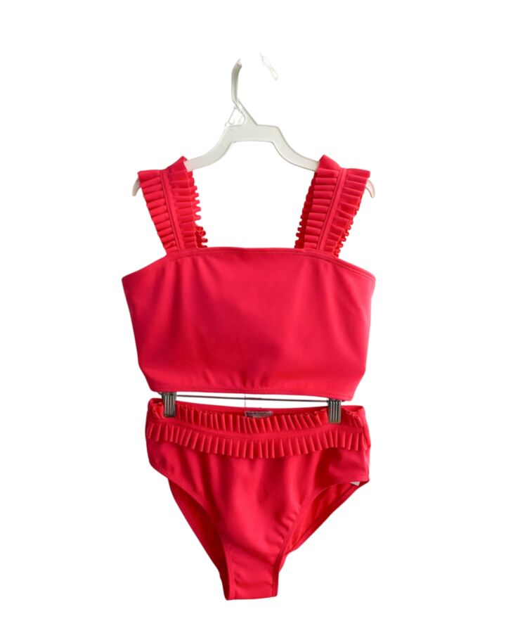 HABITUAL GIRL  HOT PINK    2-PIECE SWIMSUIT WITH RUFFLE