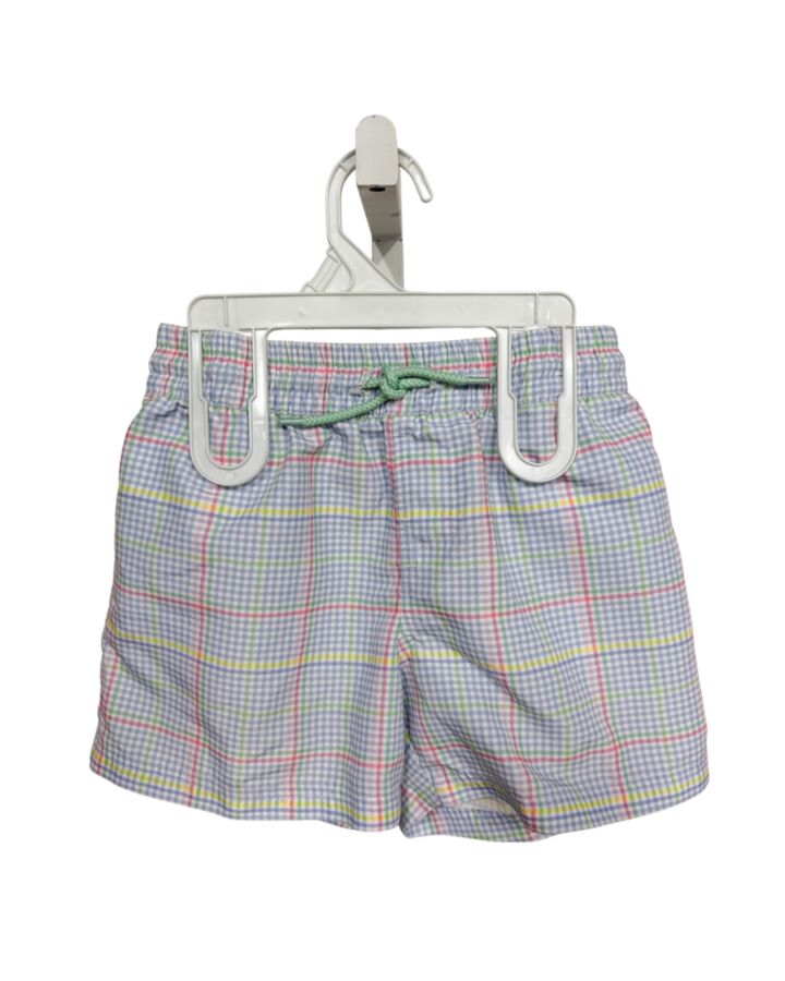 THE BEAUFORT BONNET COMPANY  BLUE  PLAID  SWIM TRUNKS