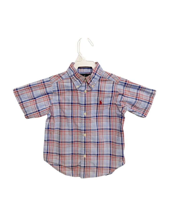 RALPH LAUREN  BLUE  PLAID  DRESS SHIRT