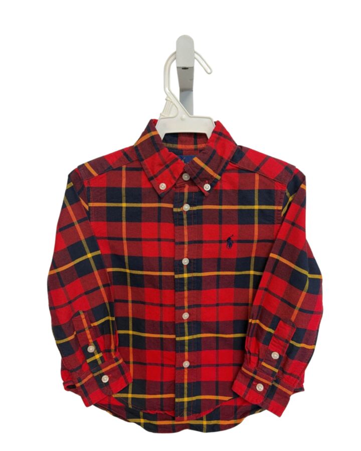 RALPH LAUREN  RED  PLAID  DRESS SHIRT