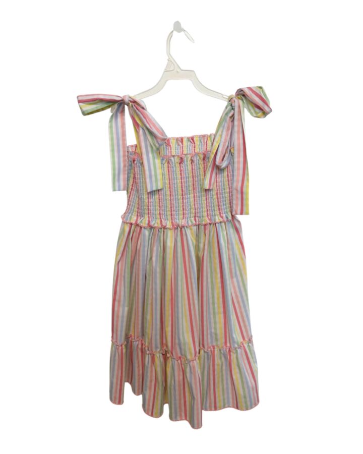 SHRIMP & GRITS  PINK  STRIPED  DRESS WITH PICOT STITCHING