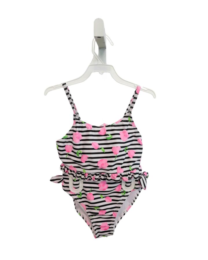 BTWEEN  BLACK  STRIPED  2-PIECE SWIMSUIT